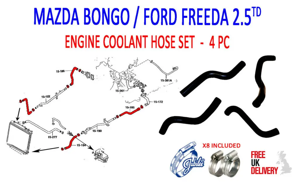 Mazda Bongo coolant hose common problem